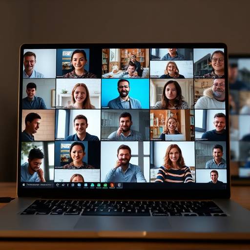 A diverse group of people engaged in online discussions