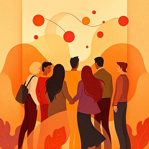 An abstract image representing community and social connection.