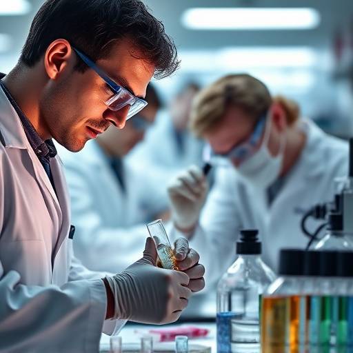 Scientists examining samples in a laboratory, indicating a breakthrough in medical research.